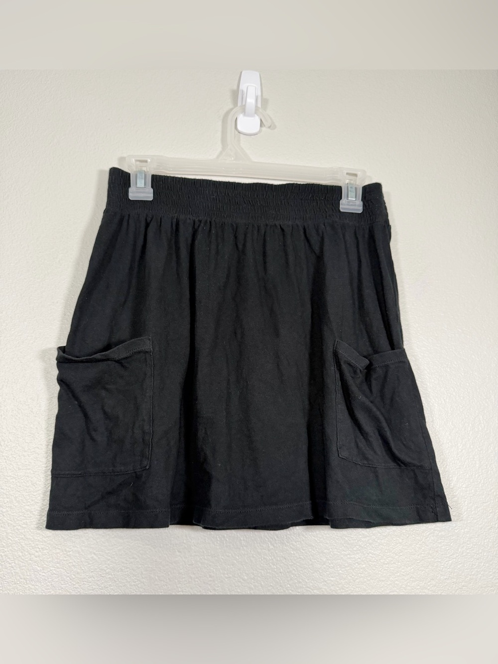 Vintage Y2K Mossimo Skirt Front Pocket 100% Cotton Black Lightweight Women S
